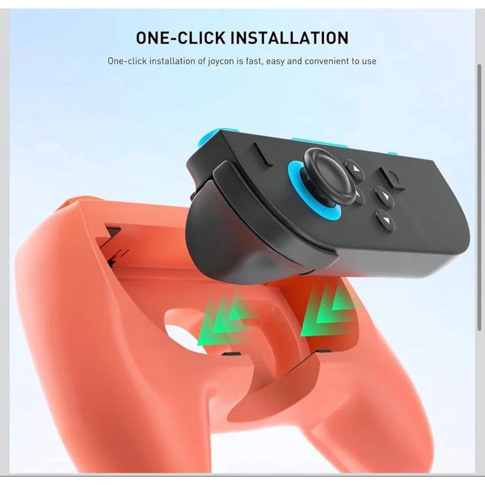 NEW Switch 2 Joy-Con Controller Grips One Size Orange Blue